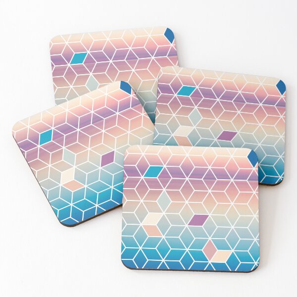 Item preview, Hexagon colour sunset designed and sold by Rogue-Bear-Art.