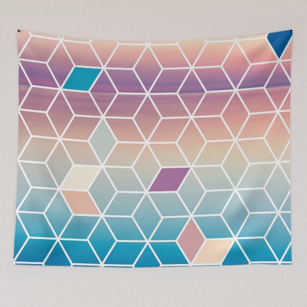 Item preview, Hexagon colour sunset designed and sold by Rogue-Bear-Art.