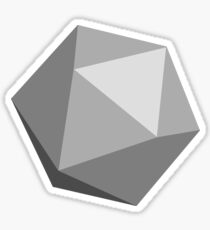Light Grey D20 Sticker