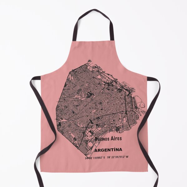Item preview, BUENOS AİRES city road map ARGENTİNA simple with GPS coordinates  designed and sold by rashadat.