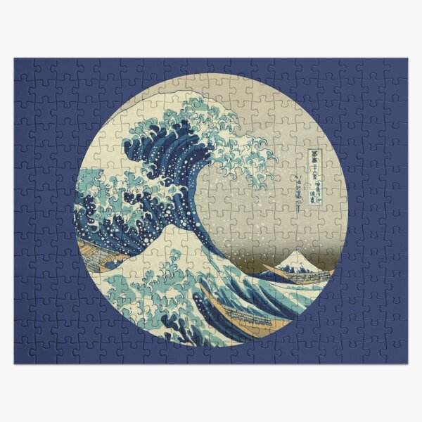 Grande vague au large du cercle de Kanagawa Puzzle
