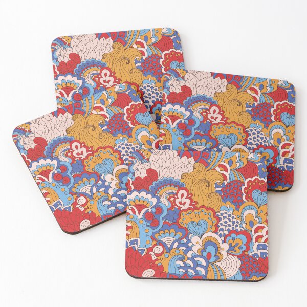 Item preview, Colorful Retro Groovy Vintage Floral Design designed and sold by digitalvintage.