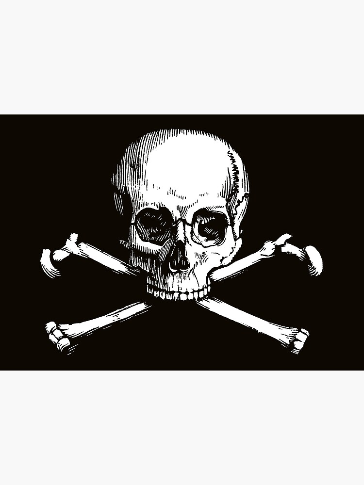 Jolly Roger Pirate Flag (for white t-shirts) Poster for Sale by