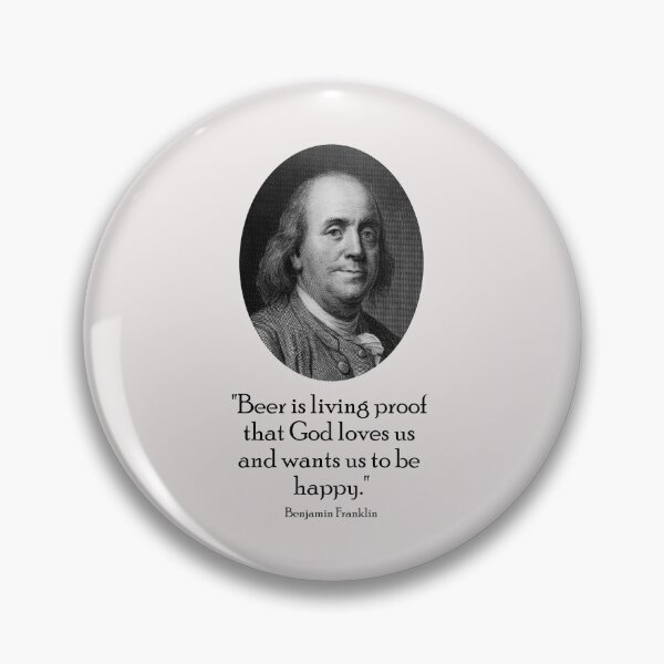 Item preview, Benjamin Franklin and Quote About Beer designed and sold by warishellstore.