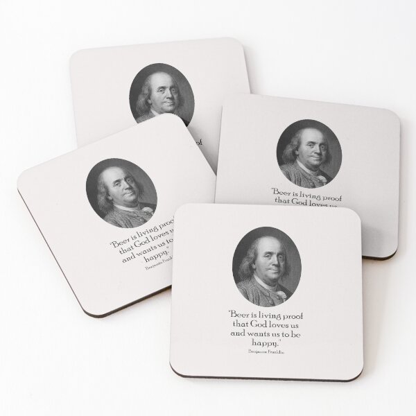 Item preview, Benjamin Franklin and Quote About Beer designed and sold by warishellstore.
