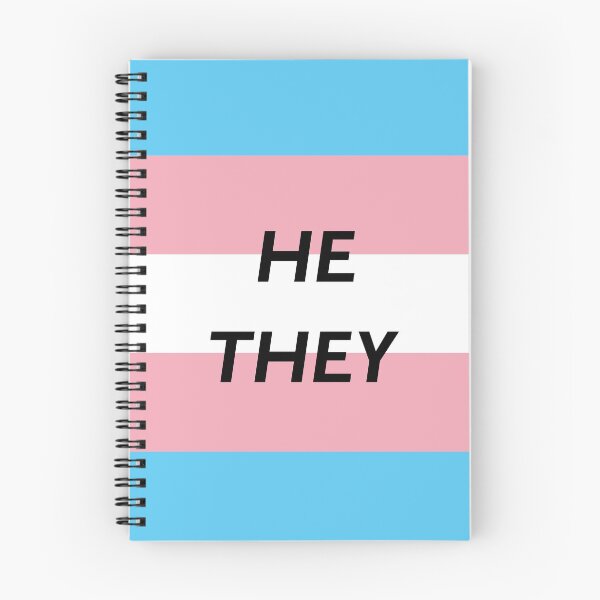 Item preview, HE/THEY Pronoun Trans Flag designed and sold by cjdesigns7.
