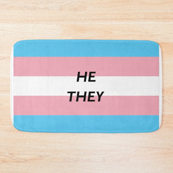 Item preview, HE/THEY Pronoun Trans Flag designed and sold by cjdesigns7.