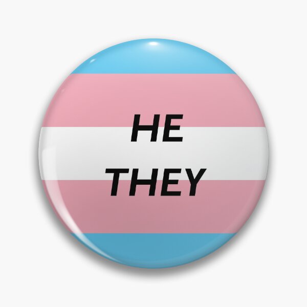 Item preview, HE/THEY Pronoun Trans Flag designed and sold by cjdesigns7.