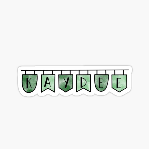 Watercolor Kaydee Pennant Sticker
