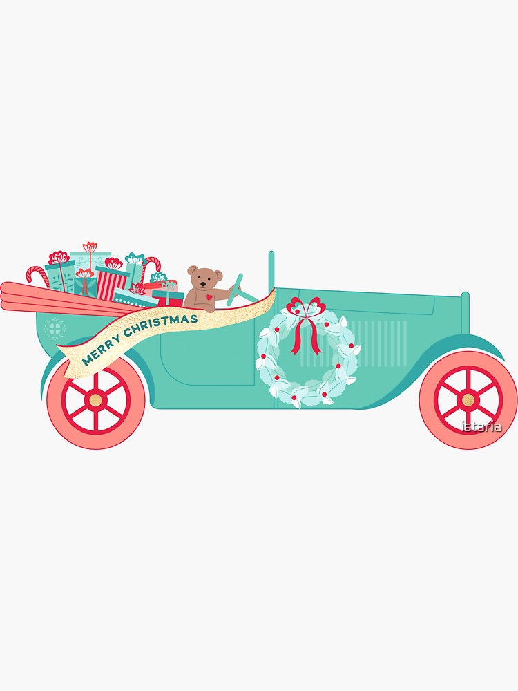 Christmas Teddy Car by istaria