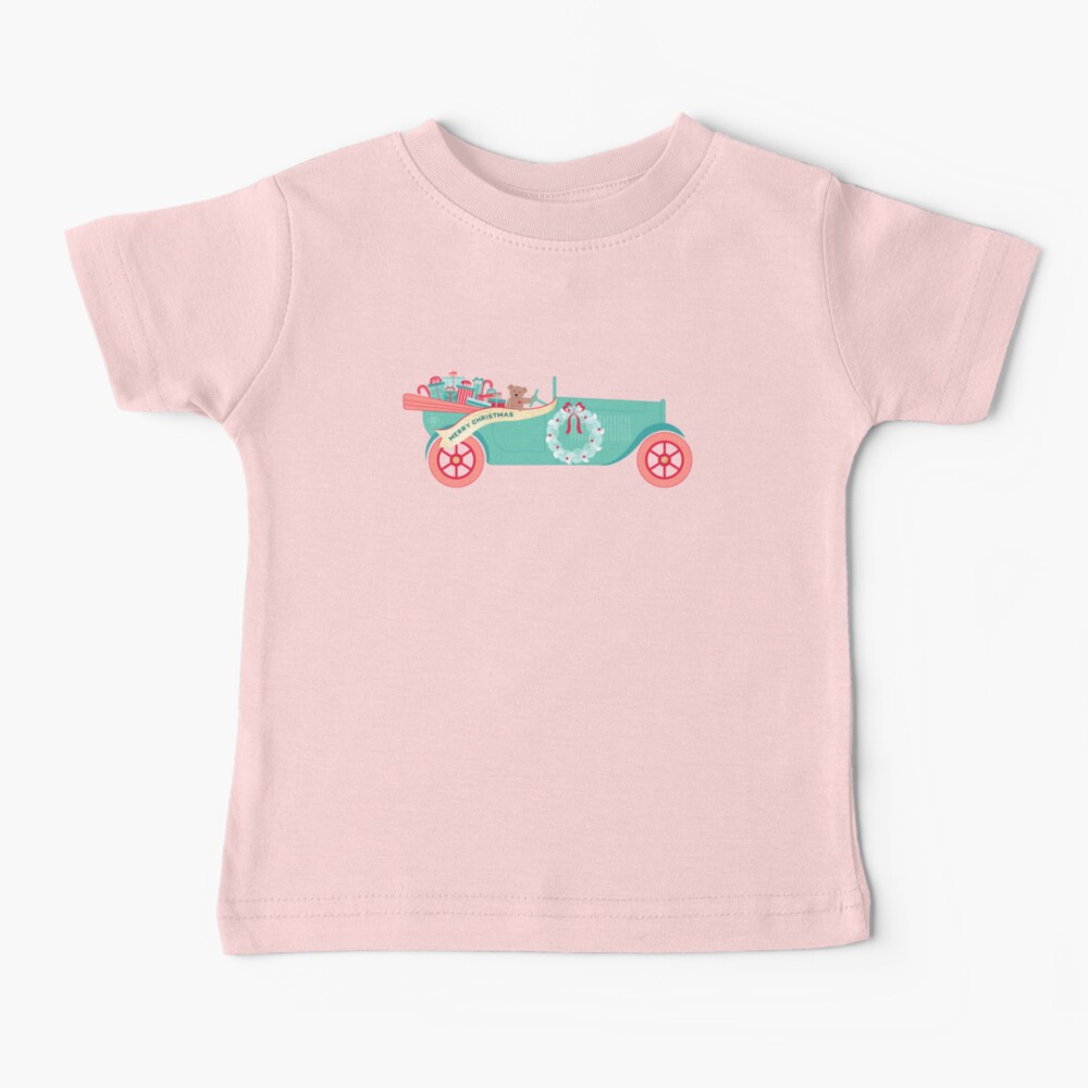 Christmas Teddy Car Baby T-Shirt