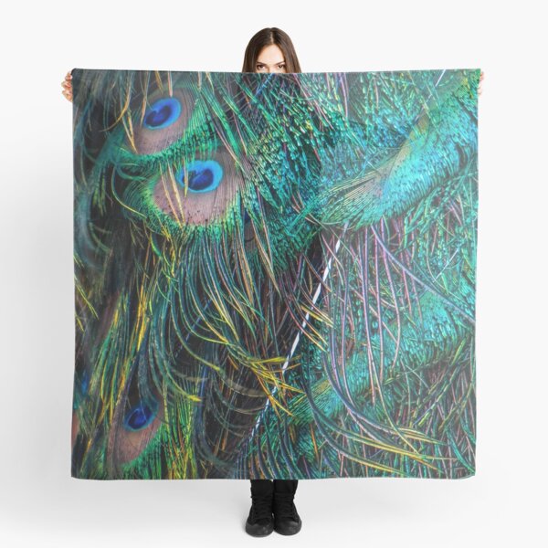 Peacock Twilly Scarf, Peacock Print Scarf, Totery