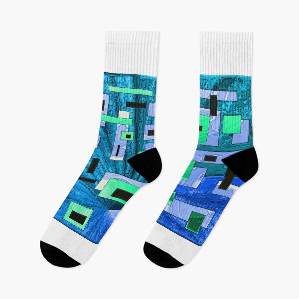 Item preview, Rectangles Blue and Green Abstract Design designed and sold by 1Lbrody1.