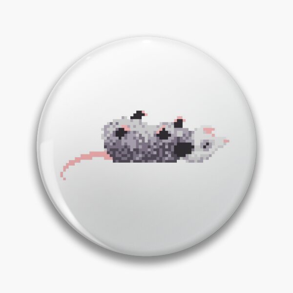 Item preview, pixel opossum playing dead designed and sold by Lindsey Sheets.