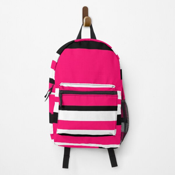 Item preview, Pink Black White Horizontal Stripes designed and sold by wordznart.