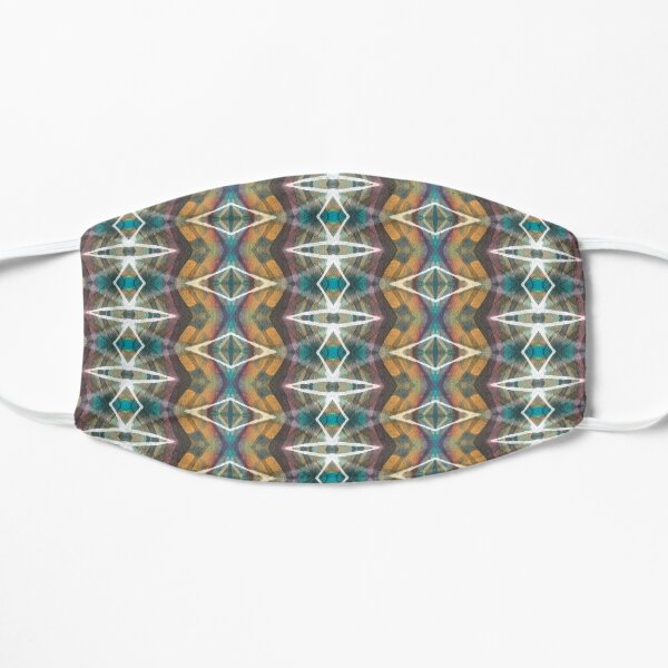 Purple Orange Zig Zag Flat Mask