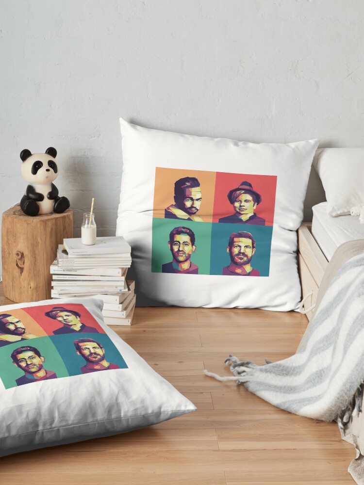 Alternate view of Fall Out Boy on WPAP Floor Pillow