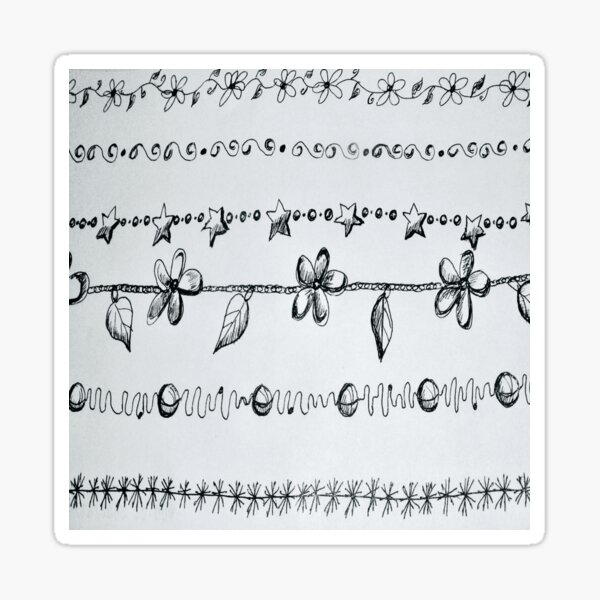 star flower squiggle design by Jen Thorpe Sticker