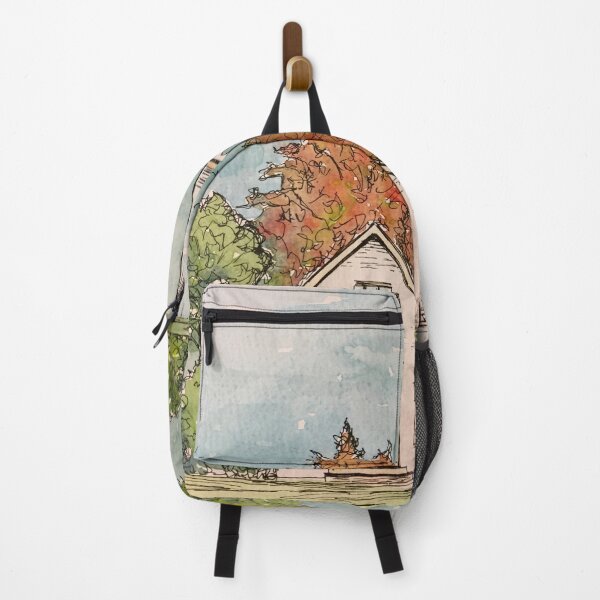 Item preview, Whimsical New England watercolor with ink accents designed and sold by WatercolorFinds.
