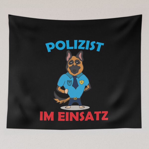 Item preview, Police Dog In Action Against Evil designed and sold by AxzoGerman.