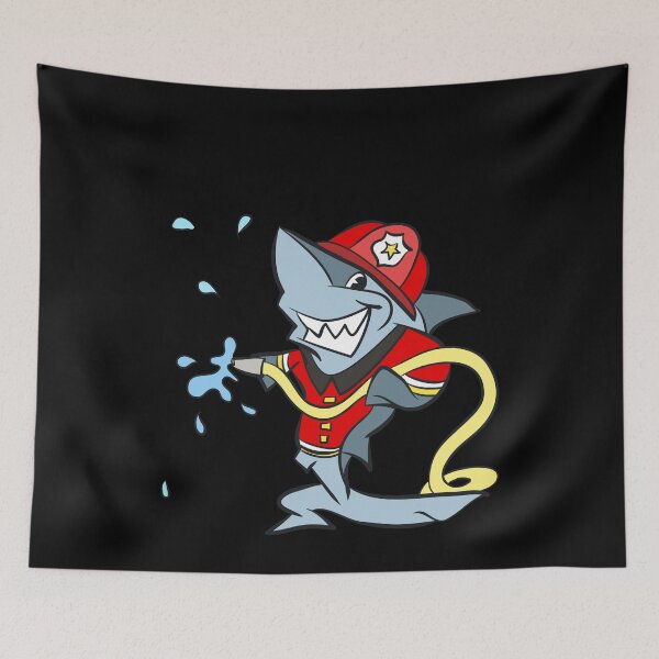 Item preview, Firefighters Shark In Action Against The Fire designed and sold by AxzoGerman.