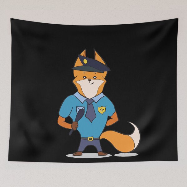 Item preview, Police Fox In Action Against Evil designed and sold by AxzoGerman.
