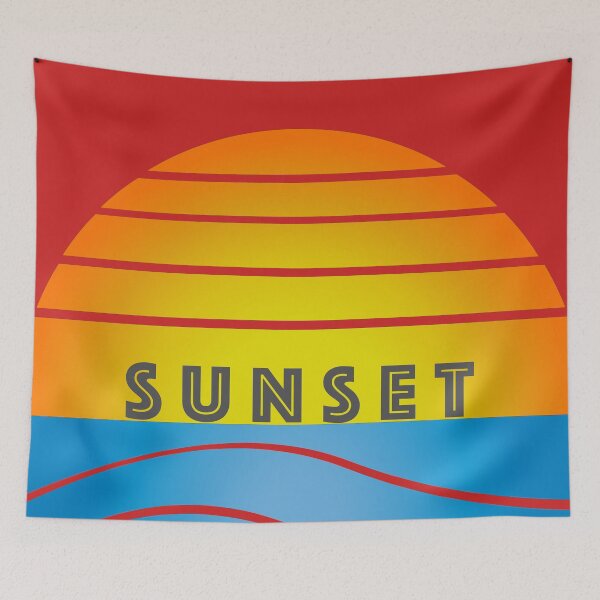 Item preview, Ocean Sunset Red bkgrd designed and sold by Orchyd.
