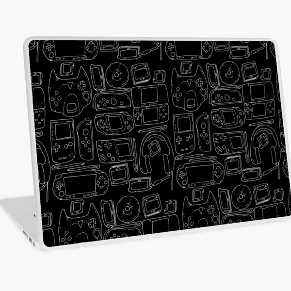 Black Video Game Toys Laptop Skin