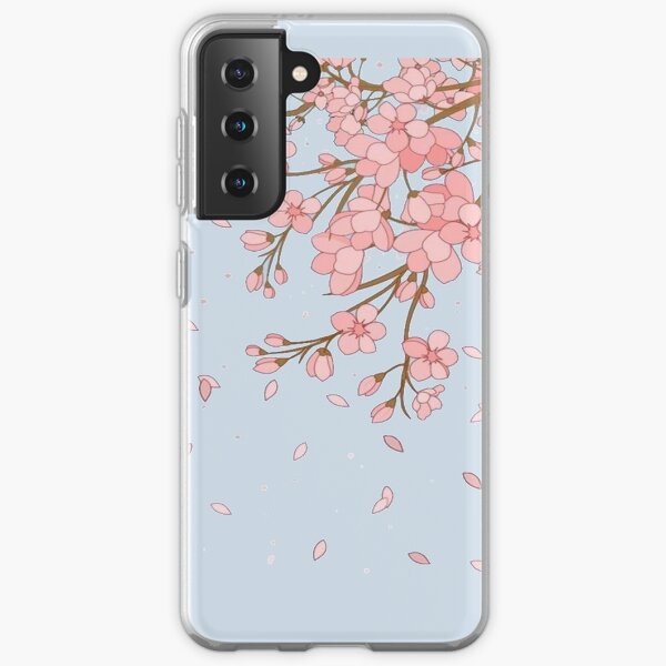 Imprimé rose fleur de cerisier japonais Coque souple Samsung Galaxy