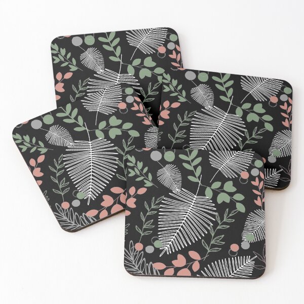 Item preview, Tropical palms leaves black pink green pattern for girls  designed and sold by Adri Graterol.