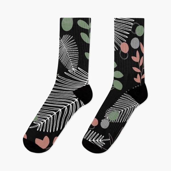 Item preview, Tropical palms leaves black pink green pattern for girls  designed and sold by Adri Graterol.