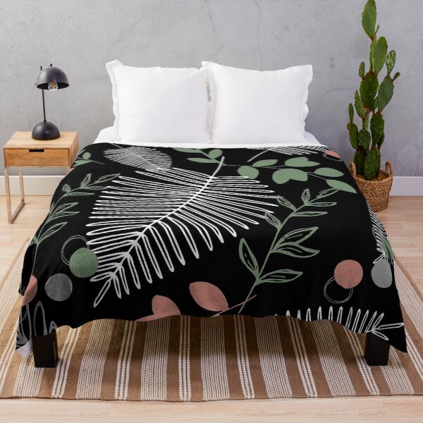 Item preview, Tropical palms leaves black pink green pattern for girls designed and sold by Adri Graterol.