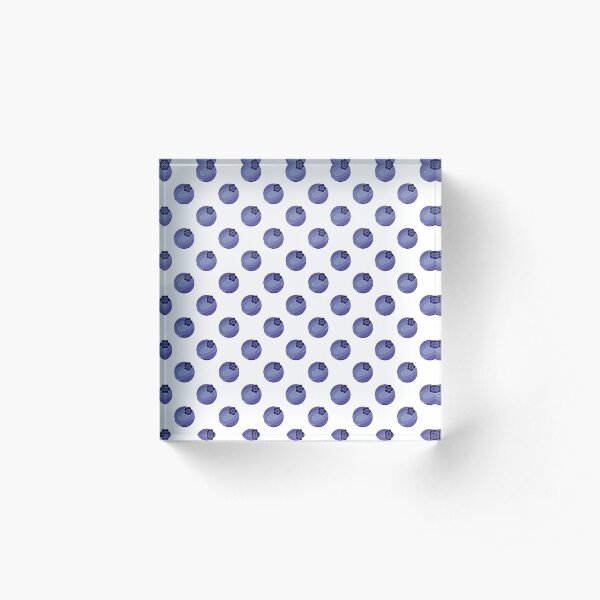Blueberry Pattern Acrylic Block