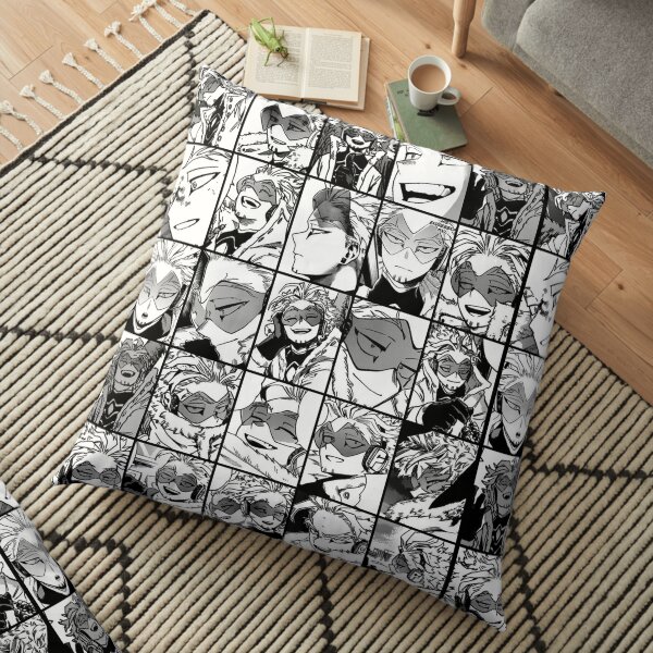 un superbe collage avec des mangas originaux à porter sur des t-shirts Coussin de sol
