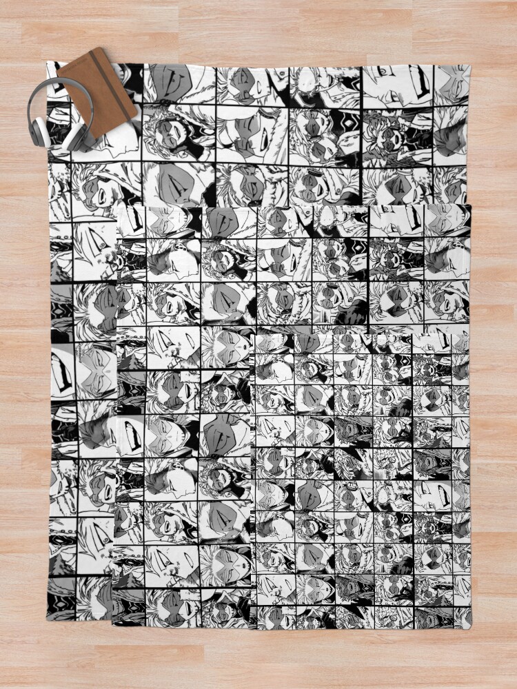 "Hawks manga black and white version" Throw Blanket by Angellinx3