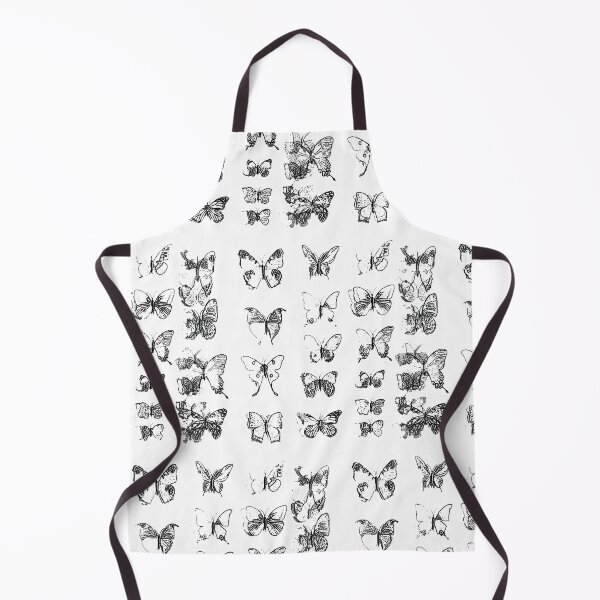 Item preview, Butterflies in black and white pattern designed and sold by designbywhacky.