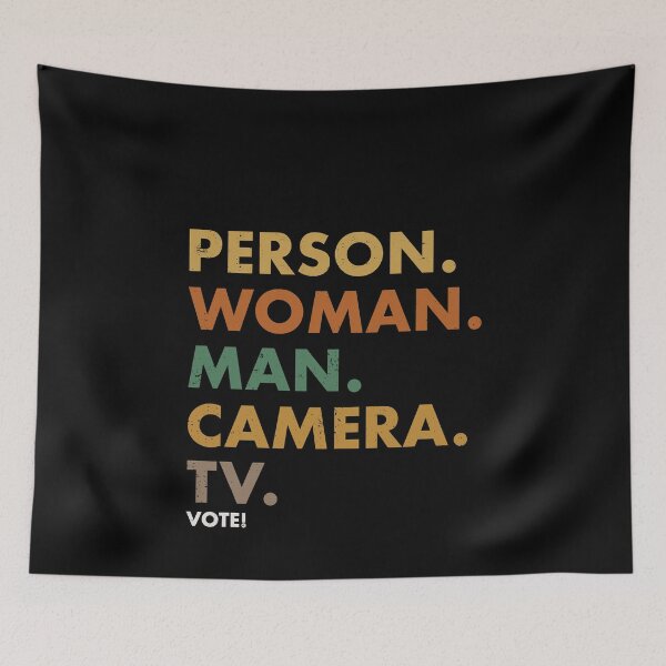 Item preview, Person Woman Man Camera TV Vote Retro Cognitive Test 45 designed and sold by elderberry.