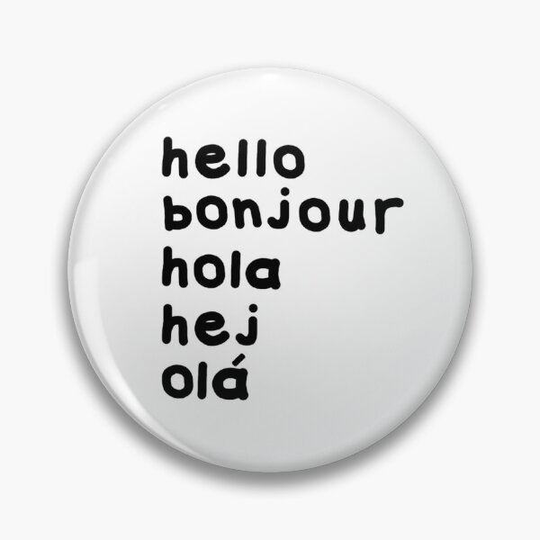 Item preview, Hello in 5 Languages sticker | minimalist designed and sold by UNNETart.