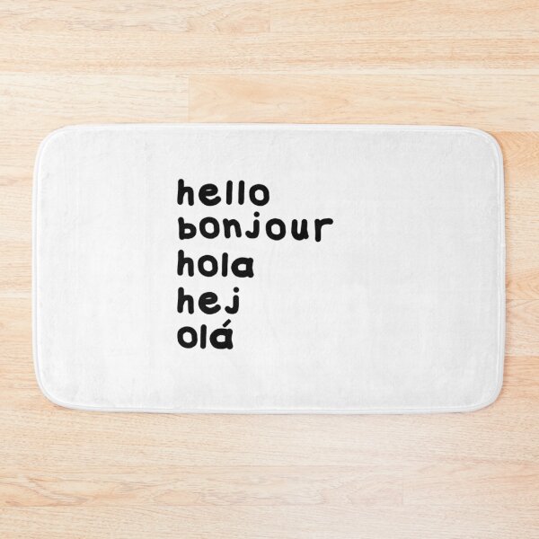 Item preview, Hello in 5 Languages sticker | minimalist designed and sold by UNNETart.
