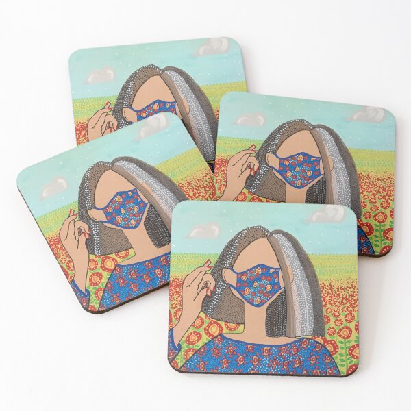 Item preview, StylinGal with mask and fingers crossed designed and sold by Kayla Kennington.