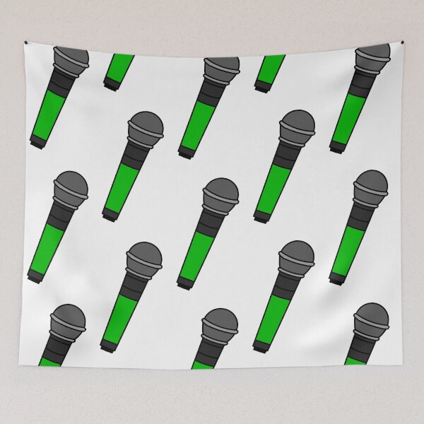 Item preview, green microphone designed and sold by cool stickerz.