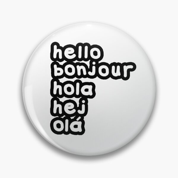 Item preview,  Hello in 5 Languages sticker | minimalist designed and sold by UNNETart.