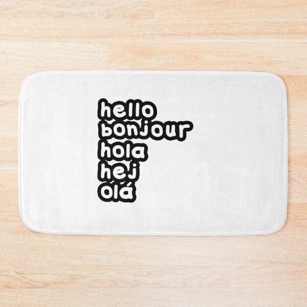 Item preview,  Hello in 5 Languages sticker | minimalist designed and sold by UNNETart.