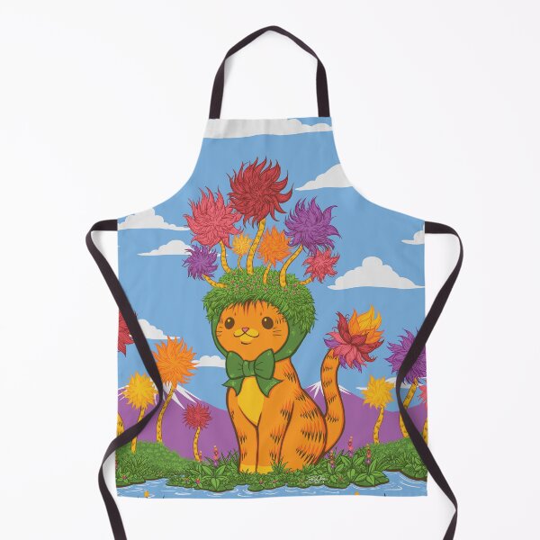 Item preview, Orange Cat Wears Fluffy Tree Hat designed and sold by biimyselfandi.
