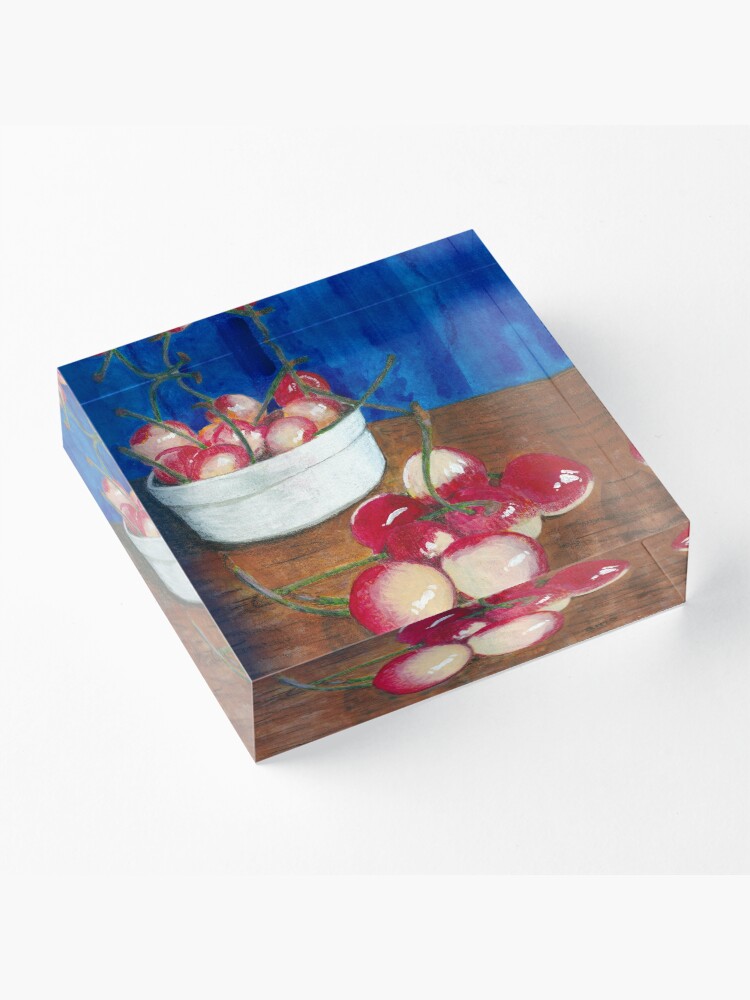Alternate view of Cherries, Jubilant Acrylic Block