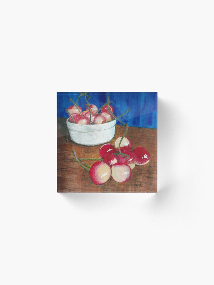 Alternate view of Cherries, Jubilant Acrylic Block