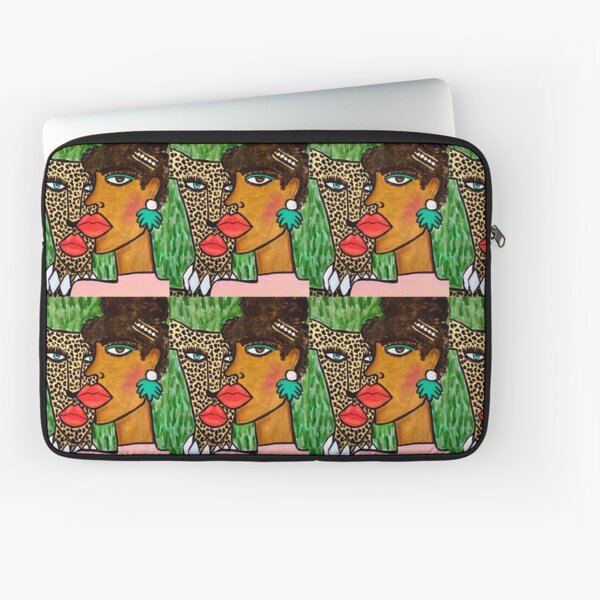 Lady And The Cheetah Laptop Sleeve