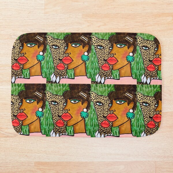 Lady And The Cheetah Bath Mat