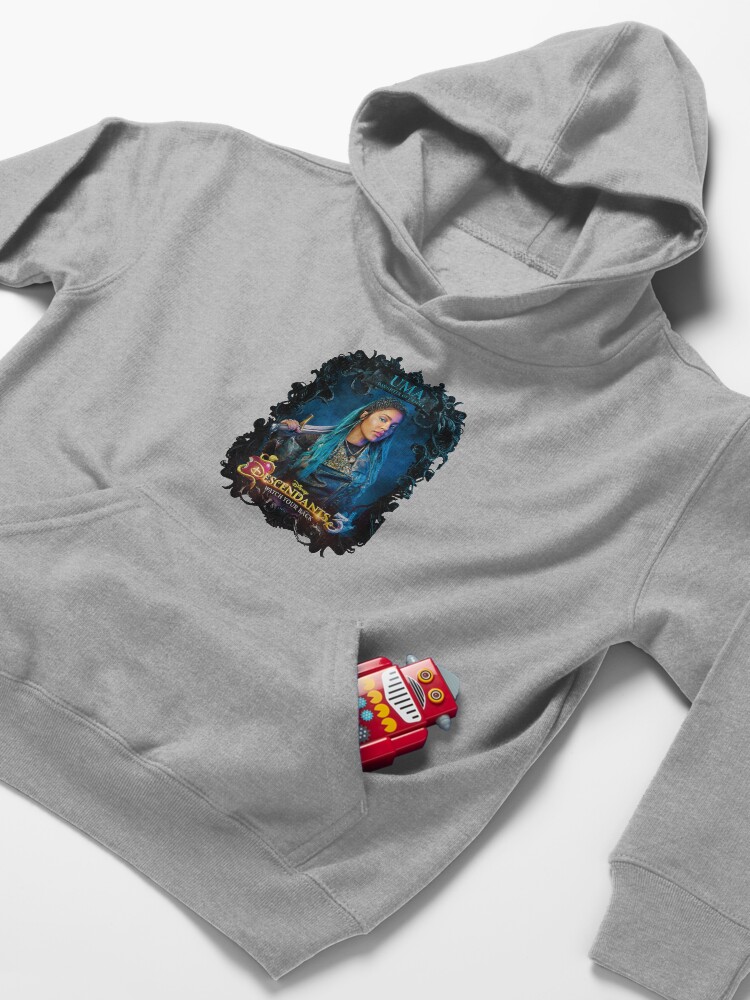 Imagen 4 de 5, Sudadera con capucha para niños con la obra Descendientes 3 Uma, ten cuidado con tus espaldas, diseñada y vendida por ratiffcatherine.