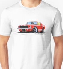 Ford Mustang (1967) Red (White Stripes) Unisex T-Shirt